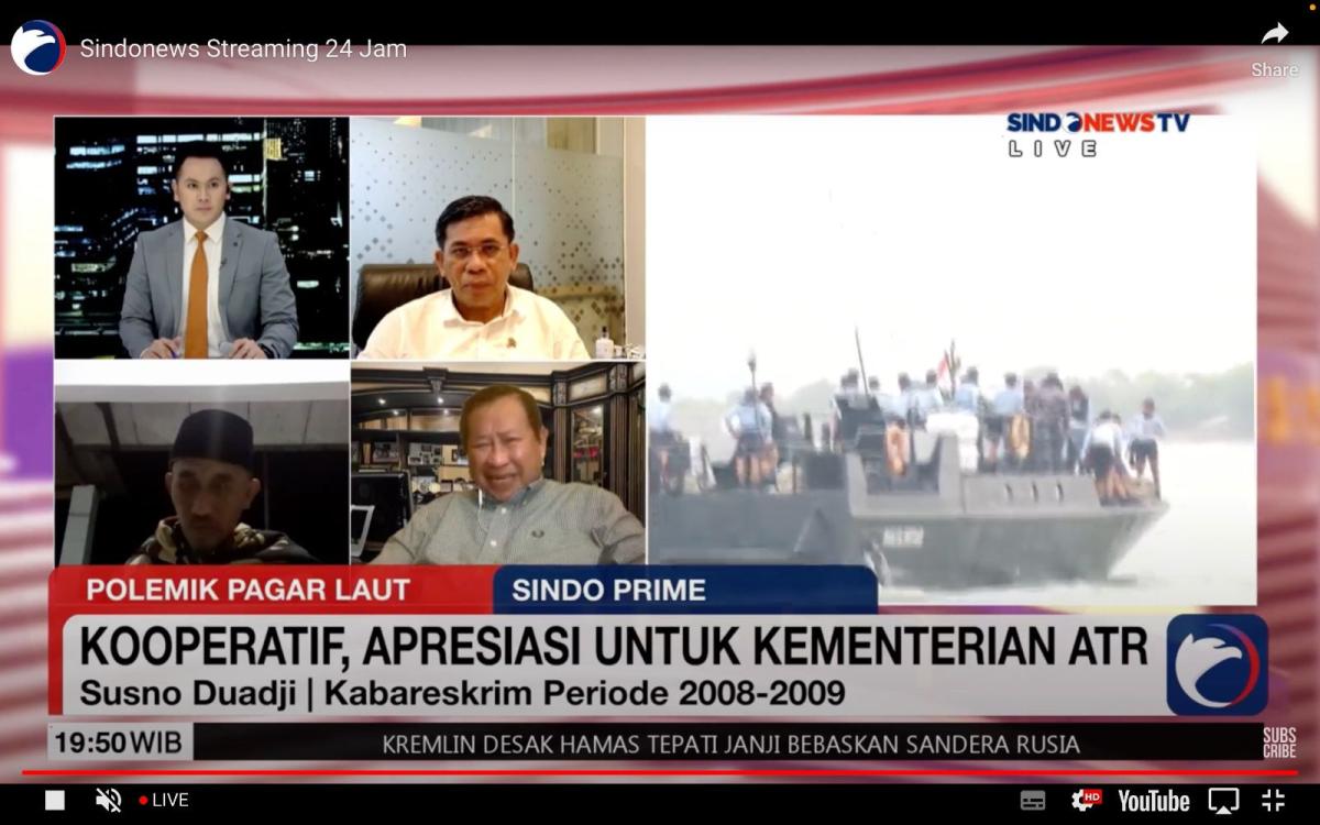 Apresiasi Langkah Tegas Menteri Nusron dalam Sikapi Polemik Pagar Laut, Susno Duadji: Berikan Penghargaan Setinggi-tingginya