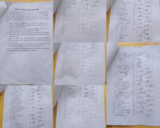 Buat Petisi, Ratusan Warga Bitung Jaya Tangerang Menolak Tidak Ada Pemilihan RW Secara Langsung  