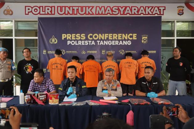 Tujuh Anggota Ormas Pelaku Pemerasan Sopir Truk di Cikupa Tangerang Ditangkap Polisi