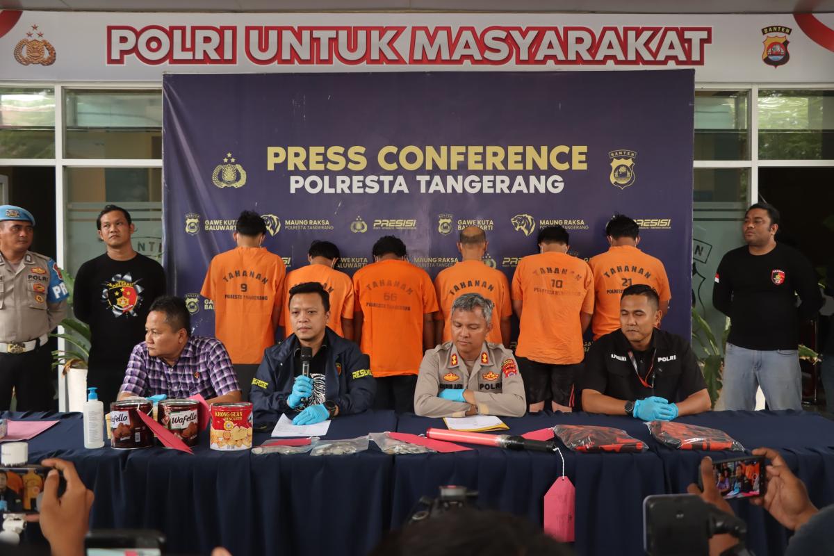 Tujuh Anggota Ormas Pelaku Pemerasan Sopir Truk di Cikupa Tangerang Ditangkap Polisi