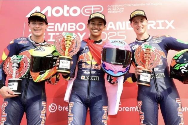 Veda Ega Pratama Rebut Kemenangan Race 1 Red Bull Rookies Cup di Sirkuit Mugello