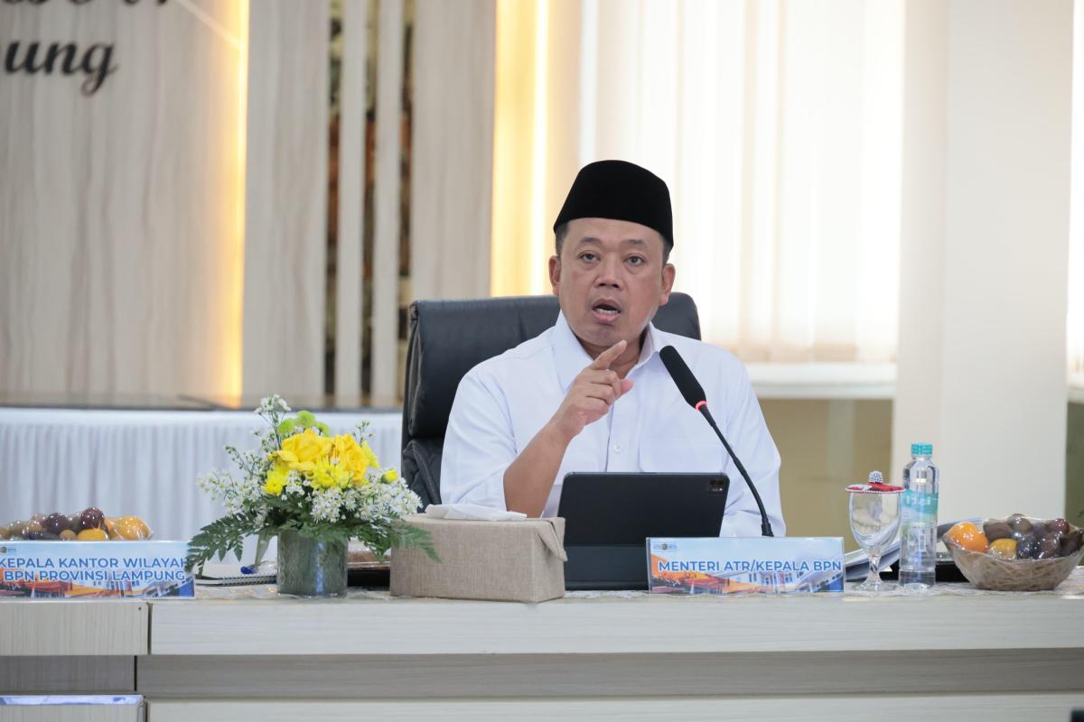 Imbau Percepat Pemetaan dan Pemanfaatan Lahan ke Jajaran Kanwil BPN Provinsi Lampung, Menteri Nusron: Tidak Bisa Pakai Pola Kerja Lama