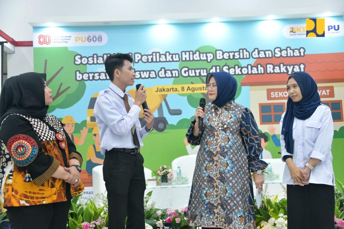 Merdeka Pendidikan Dengan Sekolah Rakyat, Kementerian PU Sosialisasikan Perilaku Hidup Bersih dan Sehat