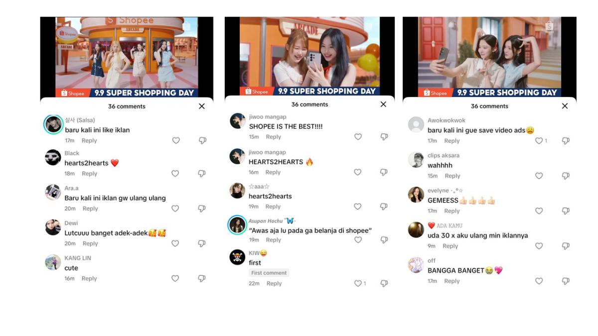 Pesona Cantik Hearts2Hearts di Iklan Shopee 9.9 Super Shopping Day, Bikin Kagum Netizen