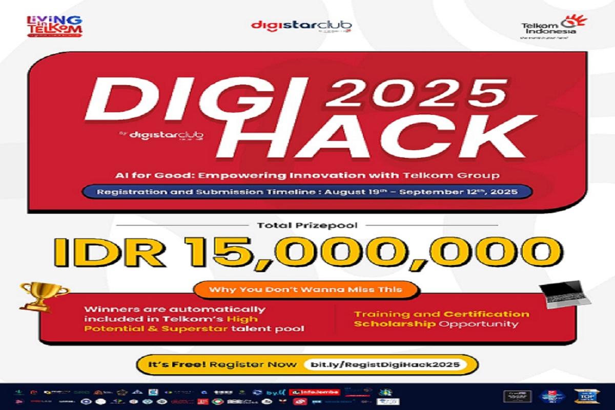Telkom Hadirkan DigiHack 2025 sebagai Ruang Inovasi AI Talenta Digital