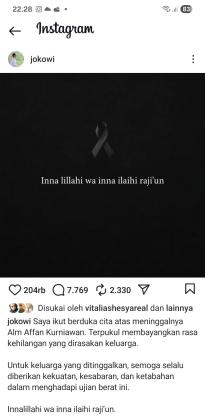 Ojol Tewas Terlindas Rantis Brimob, Jokowi: Semoga Keluarga Diberi Kekuatan dan Kesabaran