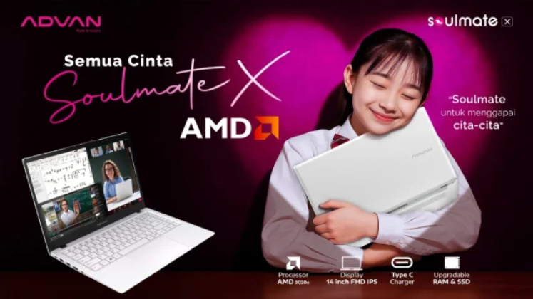ADVAN Soulmate X, Laptop IPS Full HD dengan Harga Terjangkau