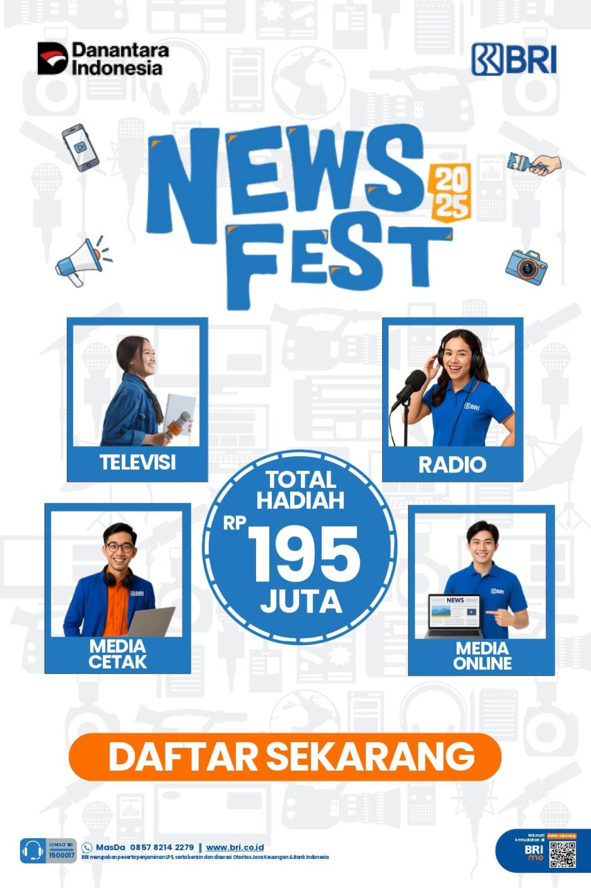 Sambut HUT Ke-130, BRI Jaring Karya Jurnalistik Inspiratif Melalui News Fest 2025