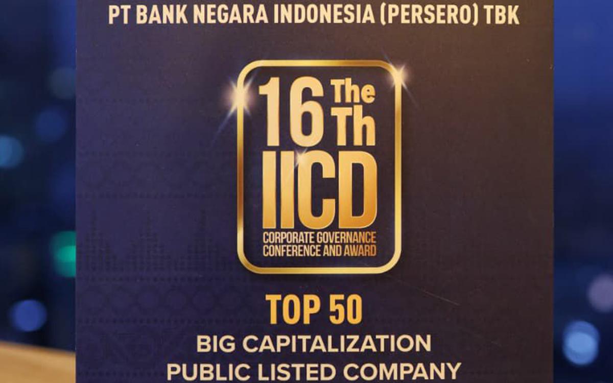 BNI Raih Predikat Tertinggi Implementasi GCG di 'The 16th IICD CG Conference & Award 2025'