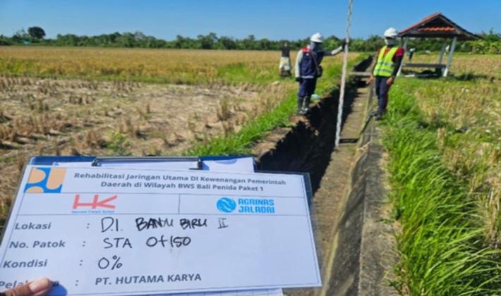 Perkuat Ketahanan Pangan, Hutama Karya kembali Rehabilitasi 103 Daerah Irigasi di Aceh dan Bali