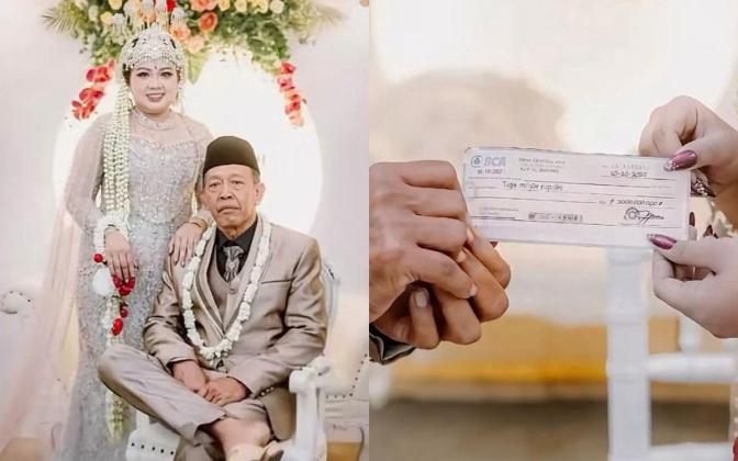 Viral! Mbah 74 Tahun Nikahi Gadis 24 Tahun, Mahar 3 Miliar Ternyata Tak Bernilai