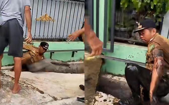 Tegur Warga Soal Polisi Tidur, Lurah di Medan Justru Didorong ke Parit