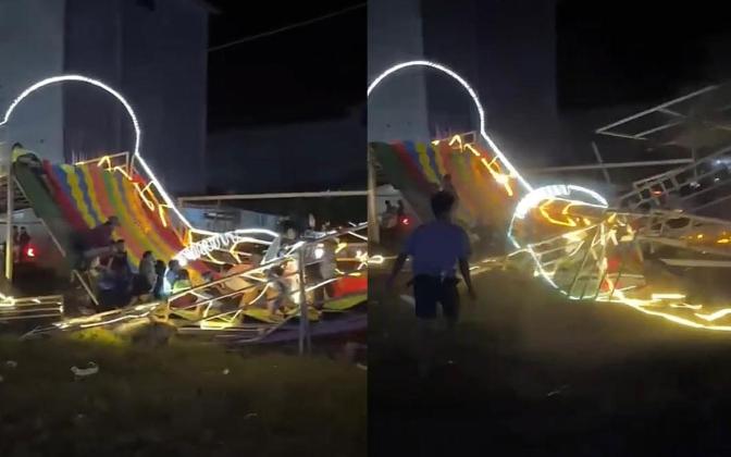 Kejadian Mencekam di Pasar Malam Ketapang, Wahana Rainbow Slide Roboh