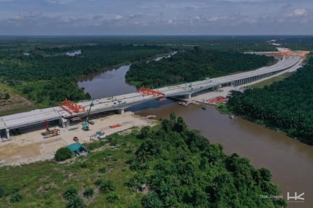 Hutama Karya Catat Pencapaian Signifikan Proyek Jalan Tol Lingkar Pekanbaru, Jembatan Tol Pekanbaru (Jembatan Siak VI) Tersambung