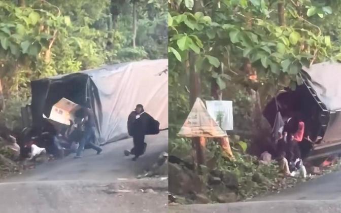 Gagal Menanjak, Truk Rombongan Siswa SMP di Gowa Terguling