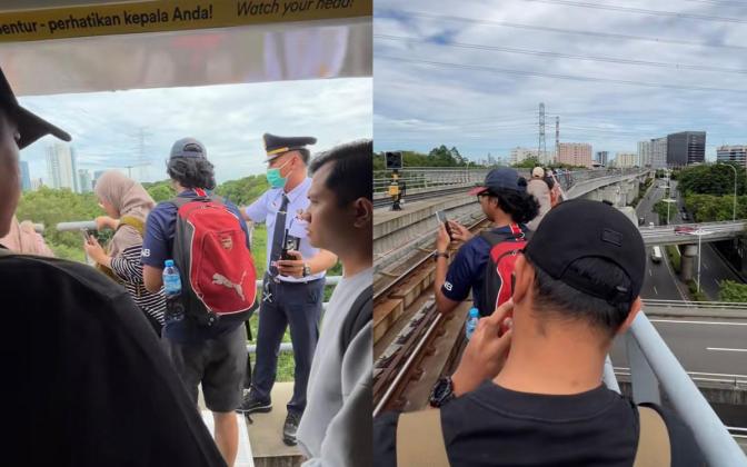 LRT Jabodebek Mogok di Tengah Perjalanan, Penumpang Terpaksa Jalan Kaki di Bawah Terik Matahari