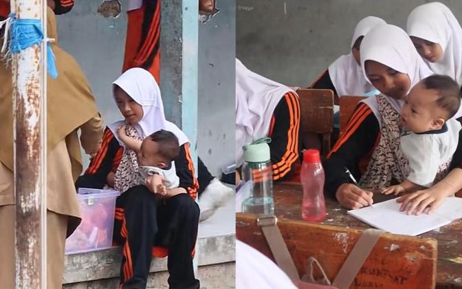 Zulfa, Siswi SMP yang Tetap Sekolah Sambil Merawat Adik Penderita Down Syndrome