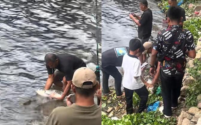 Tangkap Ikan Besar, Pemancing di Danau Toba Justru Diminta Lepaskan Kembali oleh Warga