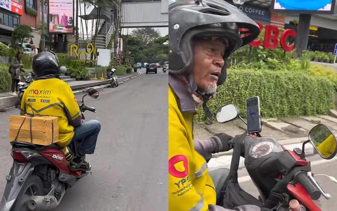 Tak Menyerah pada Keterbatasan, Driver Maxim Ini Ubah Gas Motor ke Kiri