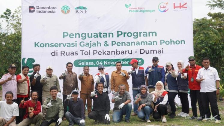 Hutama Karya Tegaskan Komitmen Lindungi Gajah dan Vegetasi di Jalan Tol Pekanbaru-Dumai