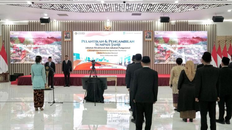 Lantik 840 Pejabat Kementerian ATR/BPN, Menteri Nusron: Jabatan Itu Amanah, Gunakan Sebaik-baiknya