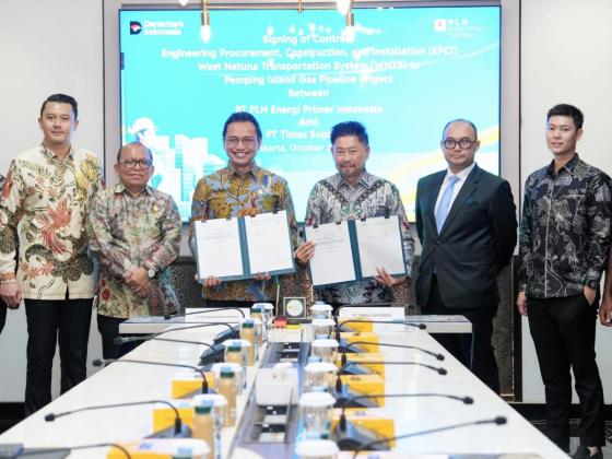 PLN EPI dan Timas Suplindo Teken Kontrak Pipa Gas WNTS–Pemping Perkuat Ketahanan Energi Nasional
