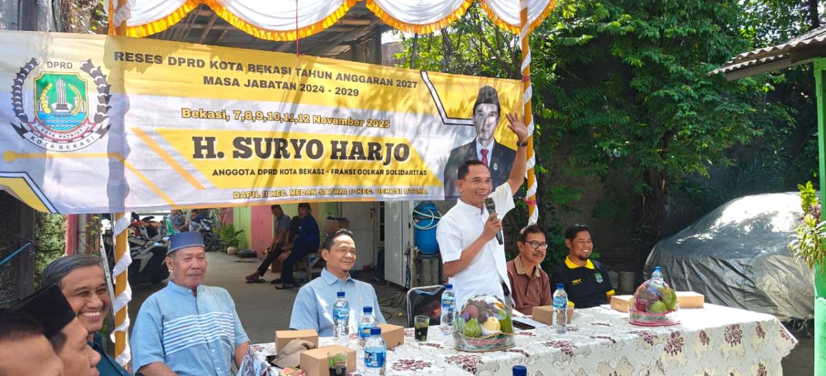 H. Suryo Harjo, Anggota Komisi II DPRD Kota Bekasi, Serap Aspirasi Warga Dapil II di Kecamatan Medan Satria