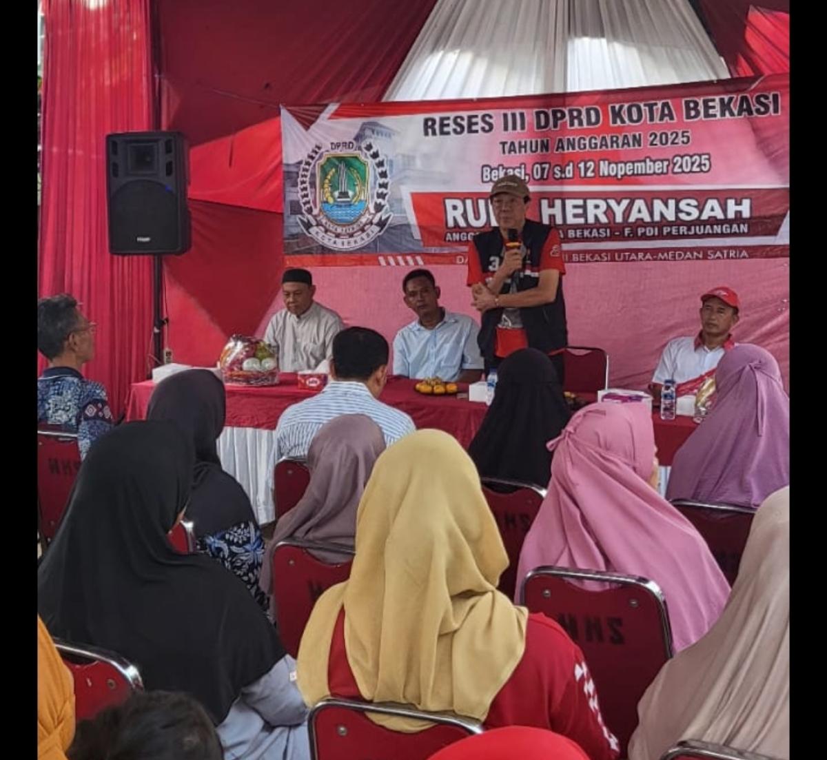 Anggota DPRD Kota Bekasi Rudy Heryansah Reses di Kelurahan Harapan Mulya, Bahas Pengadaan Mobil Ambulans untuk Warga