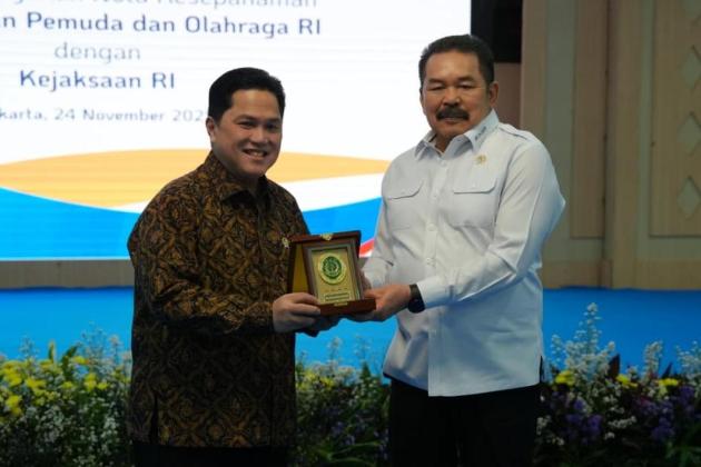 Kejaksaan RI dan Kemenpora RI Sepakati MoU Penegakan Hukum di Bidang Kepemudaan dan Keolahragaan 