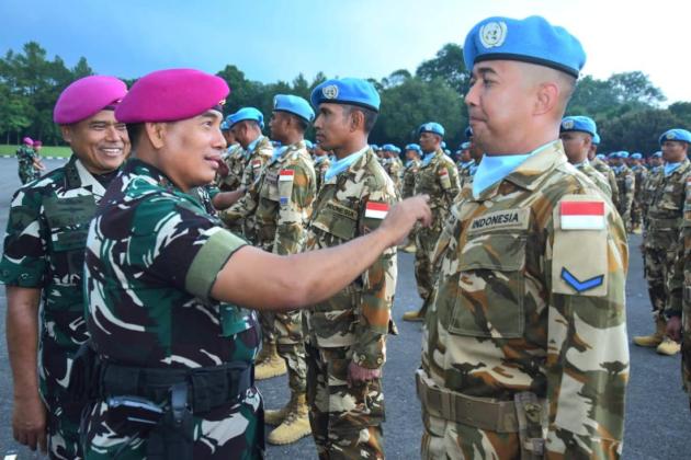 Pangkormar Sambut dengan Bangga Prajurit Marinir Usai Penugasan Misi Perdamaian di Lebanon
