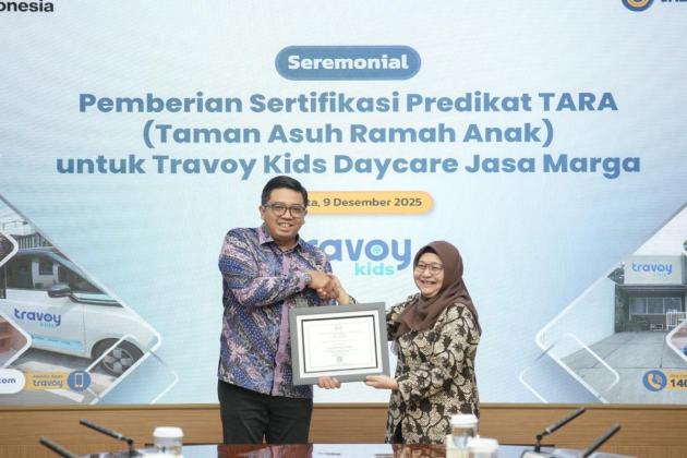 Travoy Kids Milik Jasa Marga Raih Sertifikasi dengan Predikat TARA Utama dari Kementerian PPPA