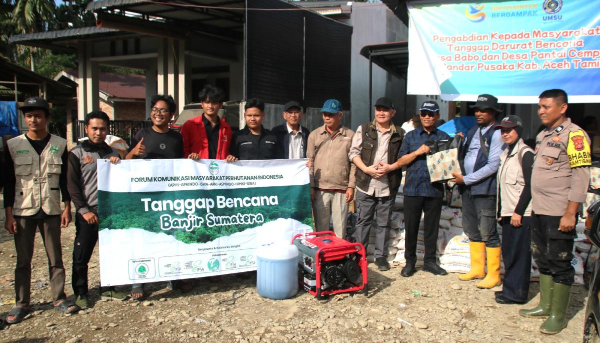 Solidaritas Kehutanan Hadir di Desa Babo: FKMPI Salurkan Bantuan untuk Korban Banjir Aceh Tamiang