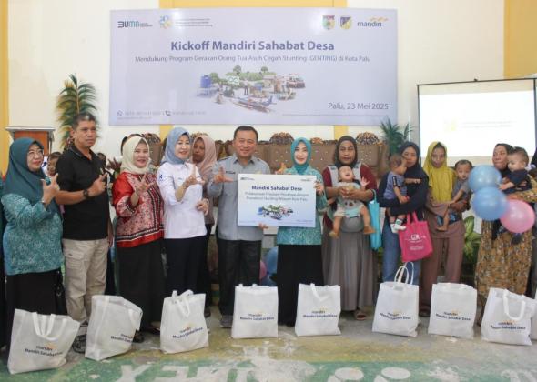 Melalui Mandiri Sahabat Desa, Bank Mandiri Perluas Akses Gizi dan Air Bersih guna Mendukung Penurunan Stunting