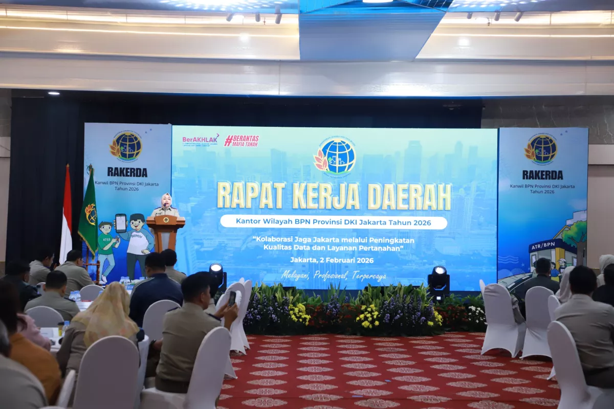 Pemprov DKI Apresiasi Penurunan Tunggakan Pelayanan Pertanahan di Lingkungan Kanwil BPN DKI Jakarta