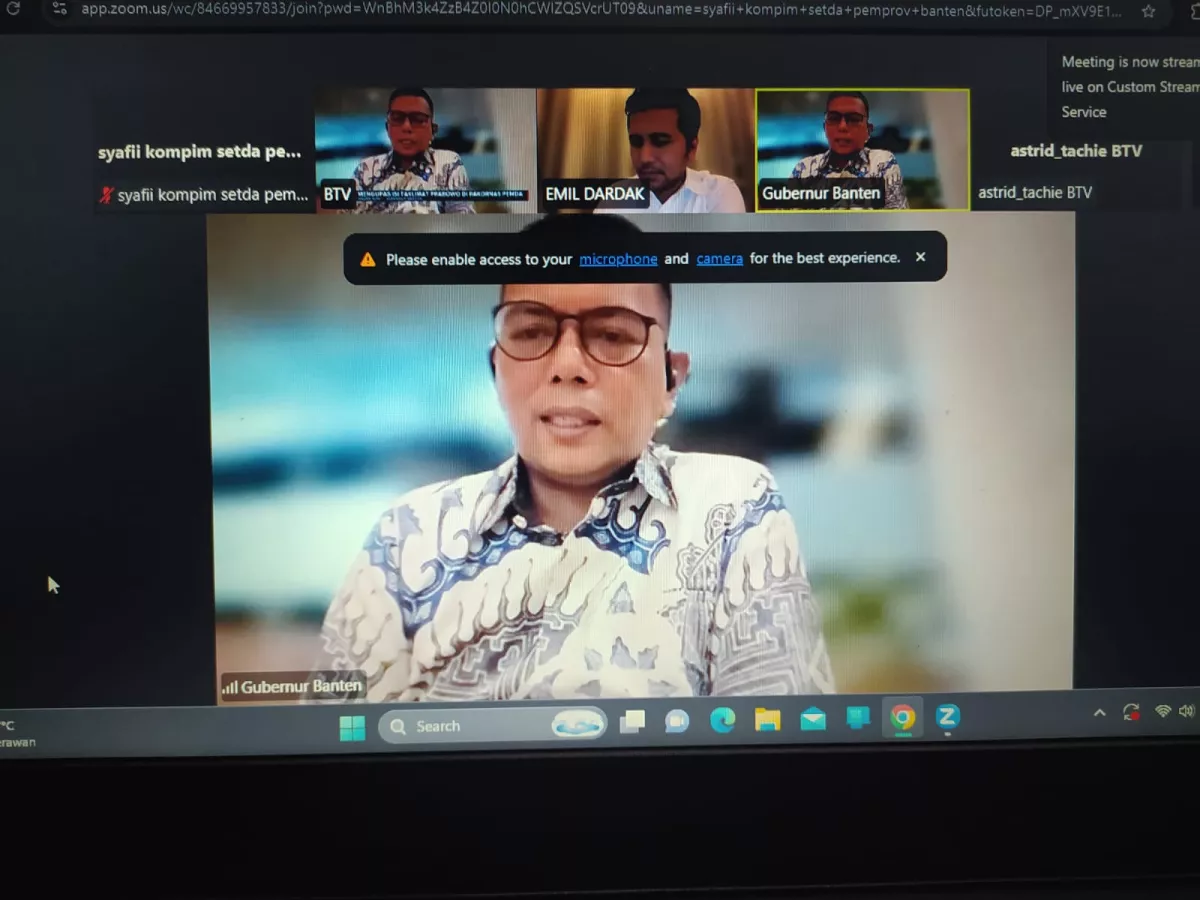 Gubernur Andra Soni Tegaskan Program Prioritas Presiden Berjalan Optimal di Banten