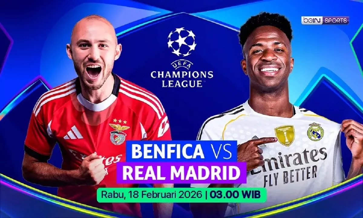 Link Live Streaming Benfica vs Real Madrid di Liga Champions 2025-2026