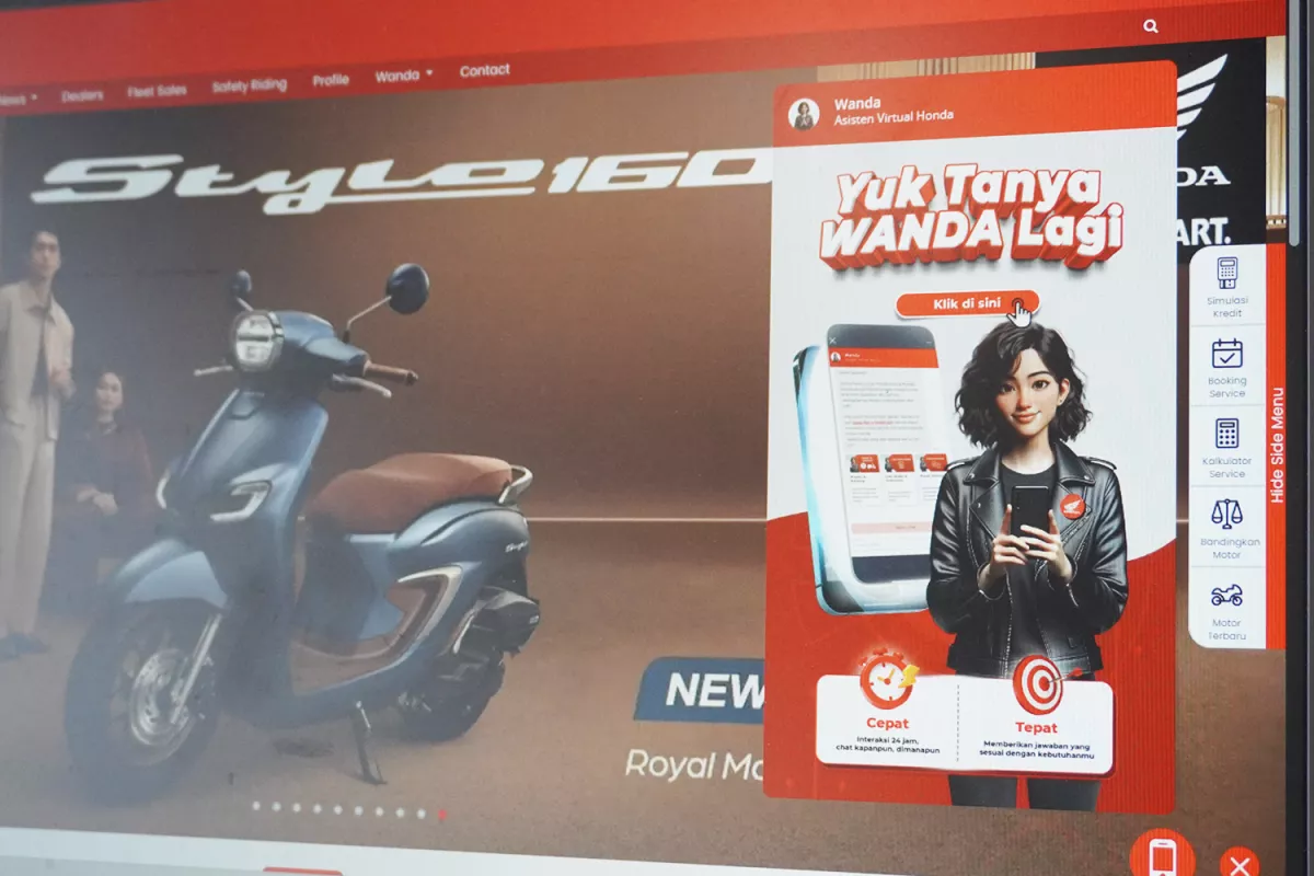 Wanda Permudah Akses Katalog Digital Sepeda Motor Honda, Konsumen Bisa Cek 24 Jam