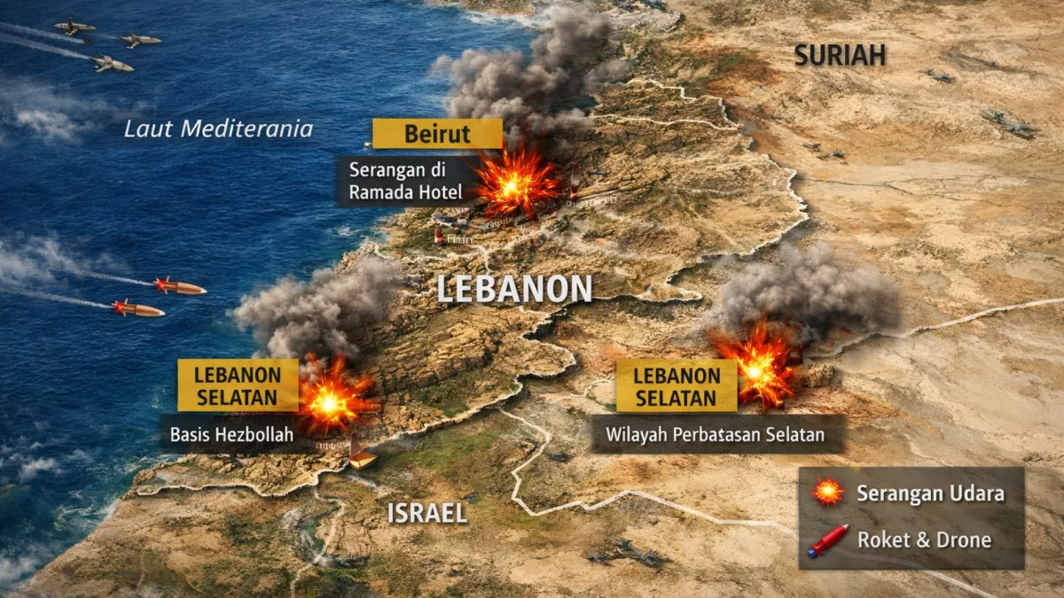 Perang Iran–Israel Meluas, Hampir 400 Orang Tewas di Lebanon