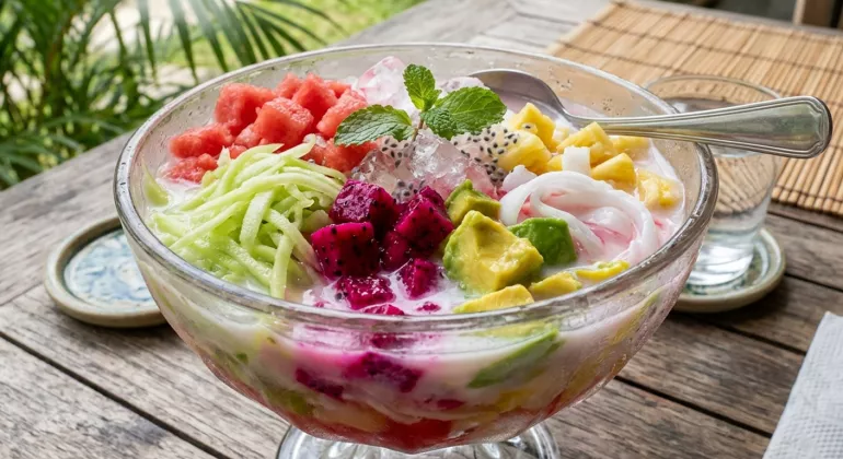 Resep Es Buah Segar Kuah Creamy: Hidangan Buka Puasa Praktis dan Mewah