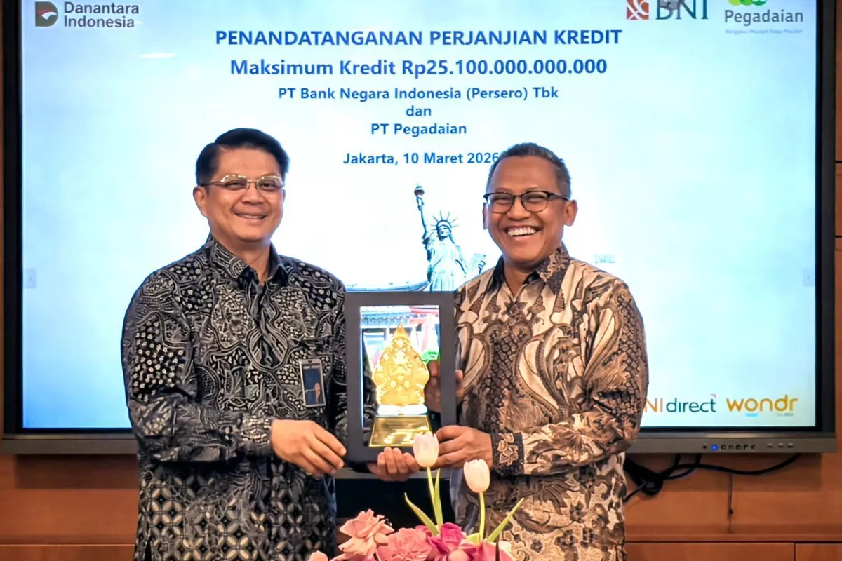 BNI Tambah Fasilitas Kredit Rp10 Triliun ke Pegadaian, Total Pembiayaan Capai Rp25,1 Triliun