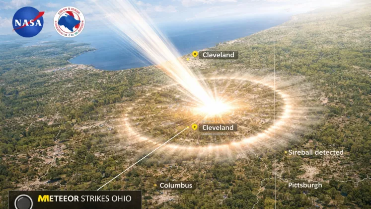 Langit Ohio Mendadak Terang, Meteor Jatuh Disertai Dentuman Sonic Boom
