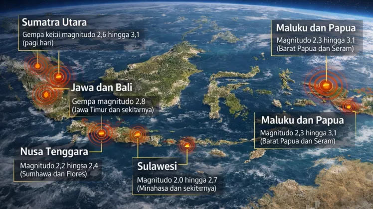 Pantauan Gempa Bumi Hari Ini 26 Maret 2026 di Seluruh Wilayah Indonesia