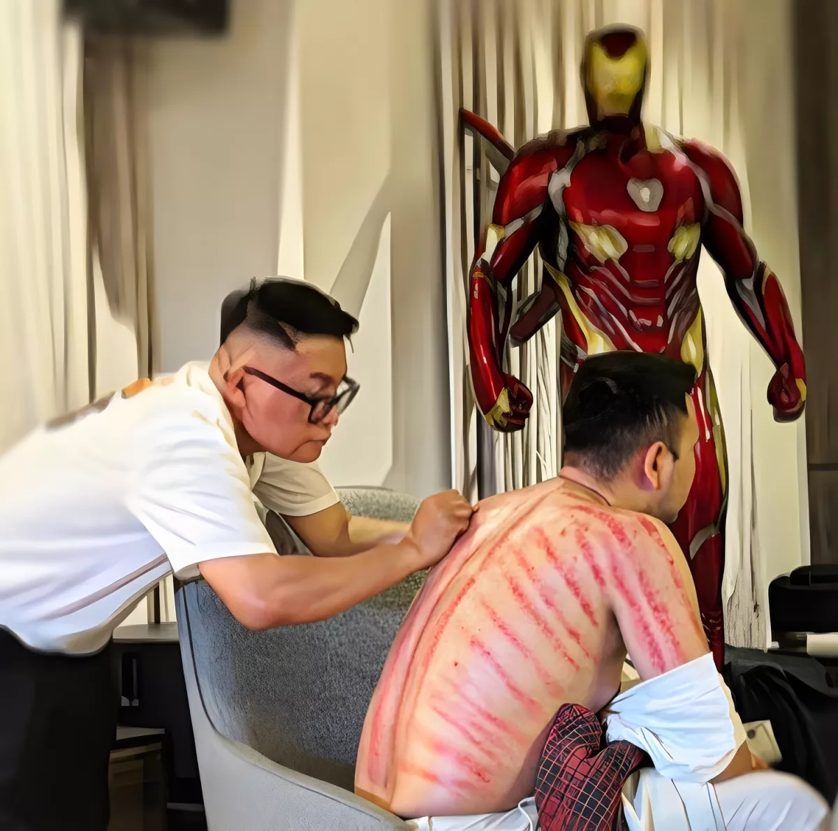 Momen Ketika Raffi Ahmad Kerokan di Rumah Sambil Dihibur Ariel NOAH, Netizen: Ini Kerokan Rasa Konser!