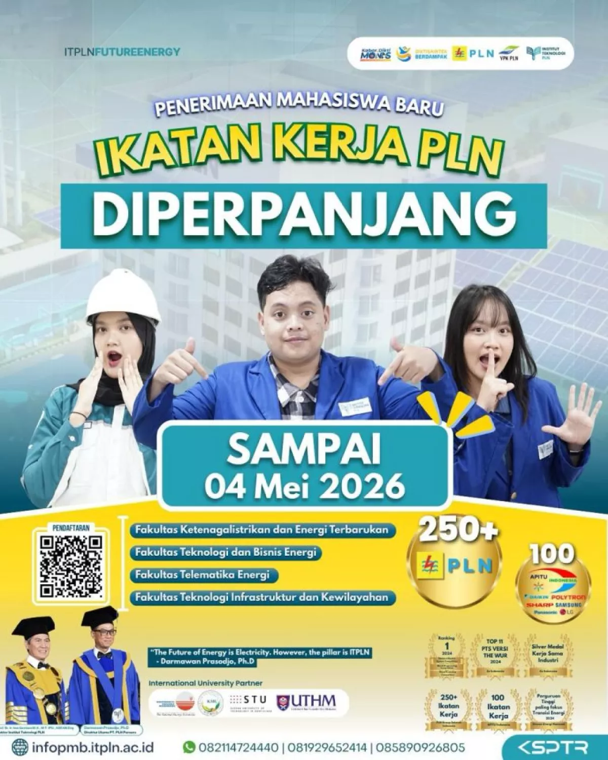 Pendaftaran Ikatan Kerja ITPLN Diperpanjang hingga 4 Mei 2026, Lulus Anti Nganggur