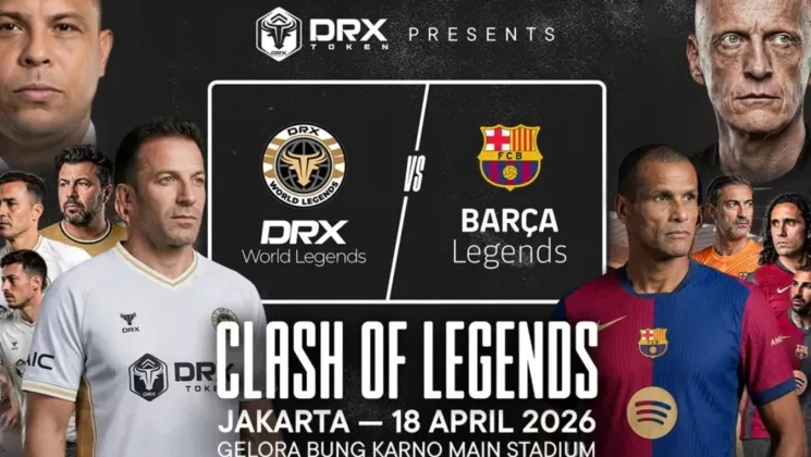 Link Live Streaming Barcelona Legends vs DRX World Legends Malam Ini: Nonton Aksi Rivaldo & Del Piero Gratis di Sini