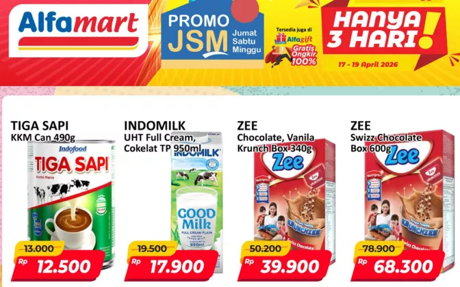 Promo JSM Alfamart Hari Ini 19 April 2026: Mi Instan & Susu Anak Diskon Gede-gedean!