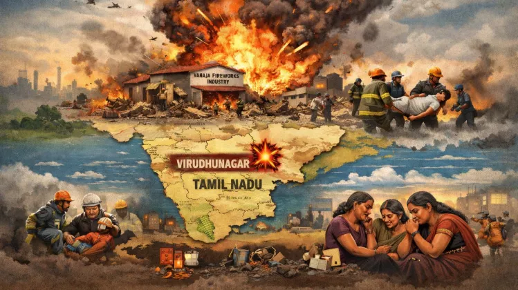 Puluhan Tewas dalam Ledakan Pabrik Kembang Api di India 