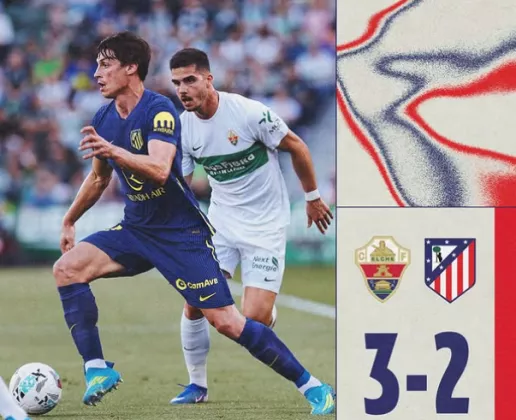 Hasil Atletico Madrid vs Elche: Los Colchoneros Tumbang 2-3