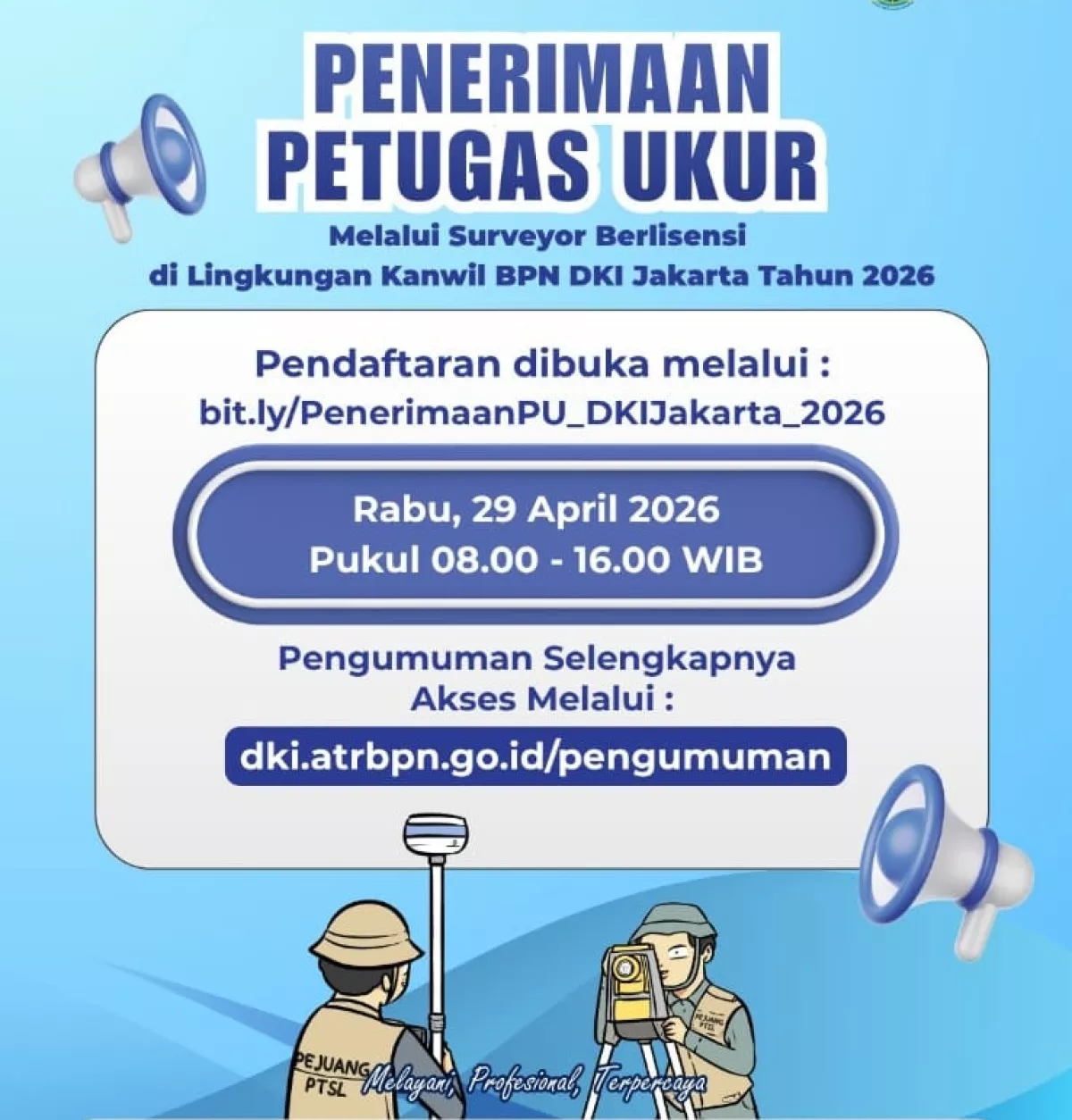 Kanwil BPN DKI Jakarta Buka Rekrutmen Petugas Ukur 2026, Cek Jadwal dan Cara Daftarnya!
