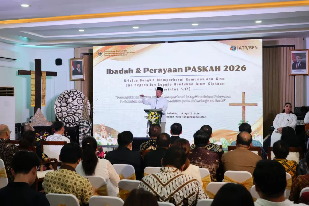 Hadiri Perayaan Paskah Kementerian ATR/BPN, Menteri Nusron: Paskah Membangun Semangat Kebangkitan Bangsa